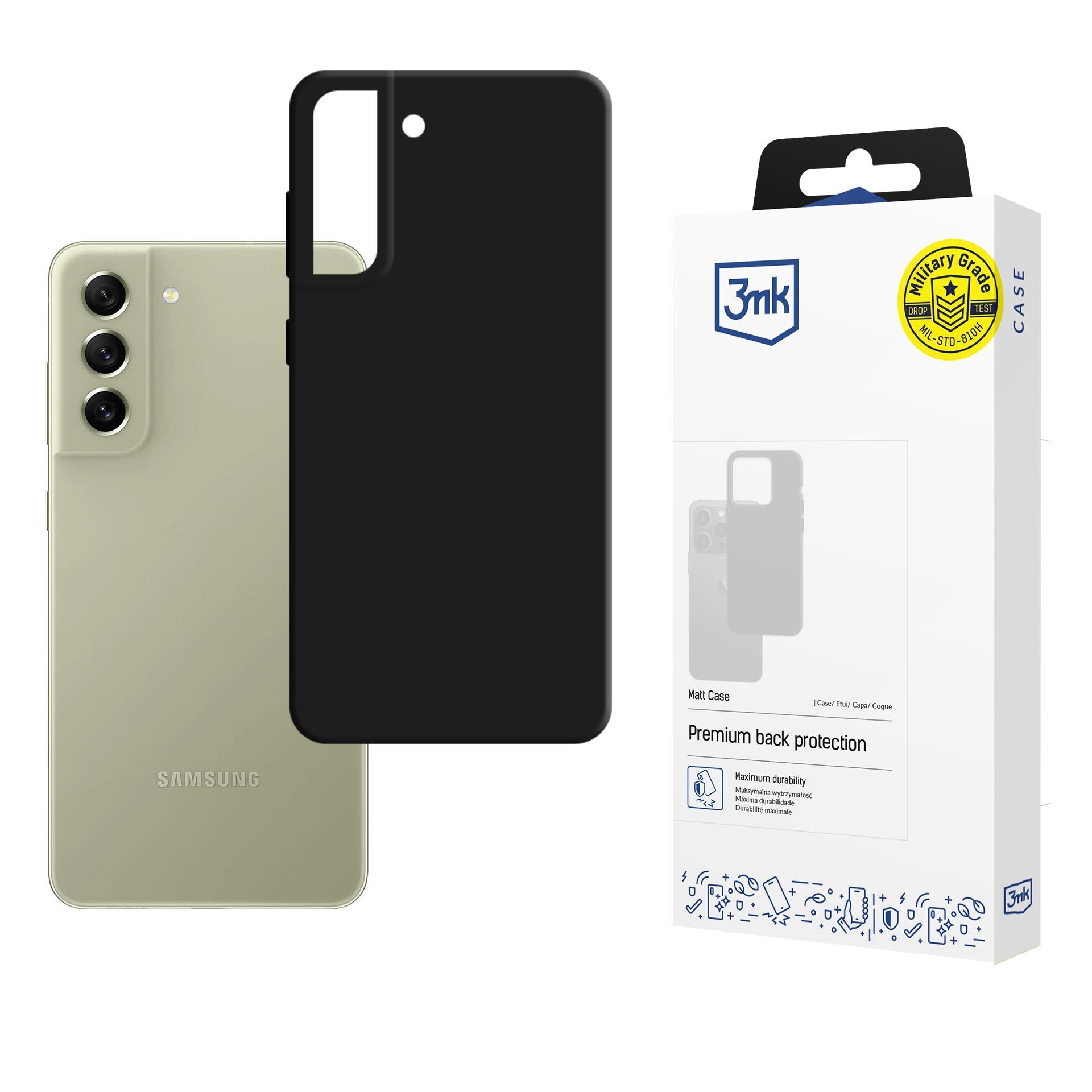 Samsung Galaxy S21 FE 5G – 3mk mat etui, sort