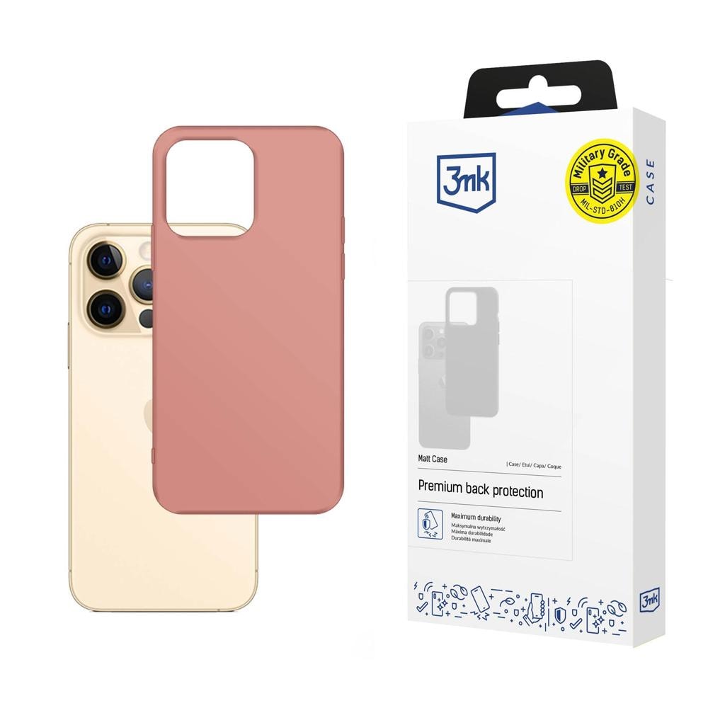 3mk Matt-etui til iPhone 13 Pro – lyserød