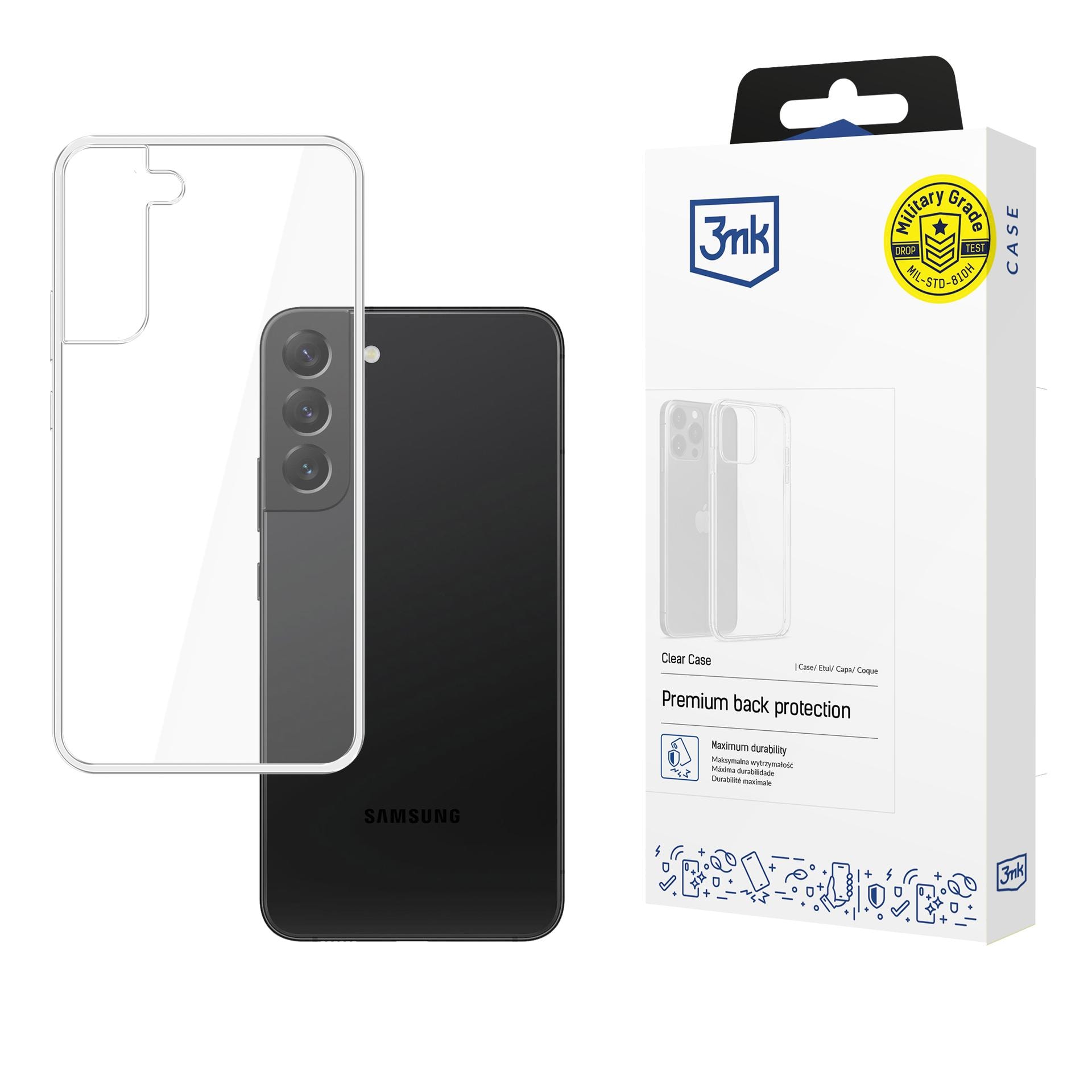 3mk gennemsigtigt cover til Samsung S906 og S22 Plus