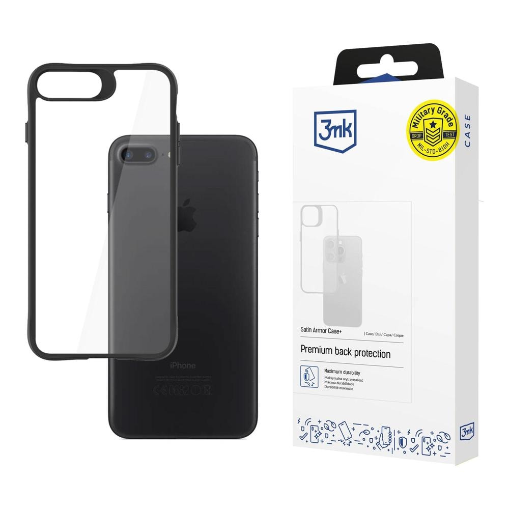3mk Satin Armor Case+ etui til iPhone 7 / 8 / SE 2020 / SE 2022 – gennemsigtigt
