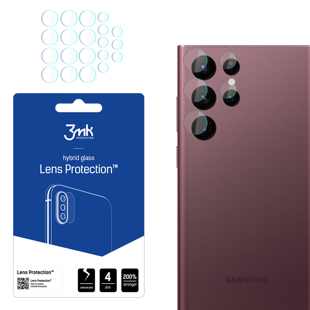 3mk Lens Protection™ hybridkameraobjektivglas til Samsung Galaxy S22 Ultra 5G