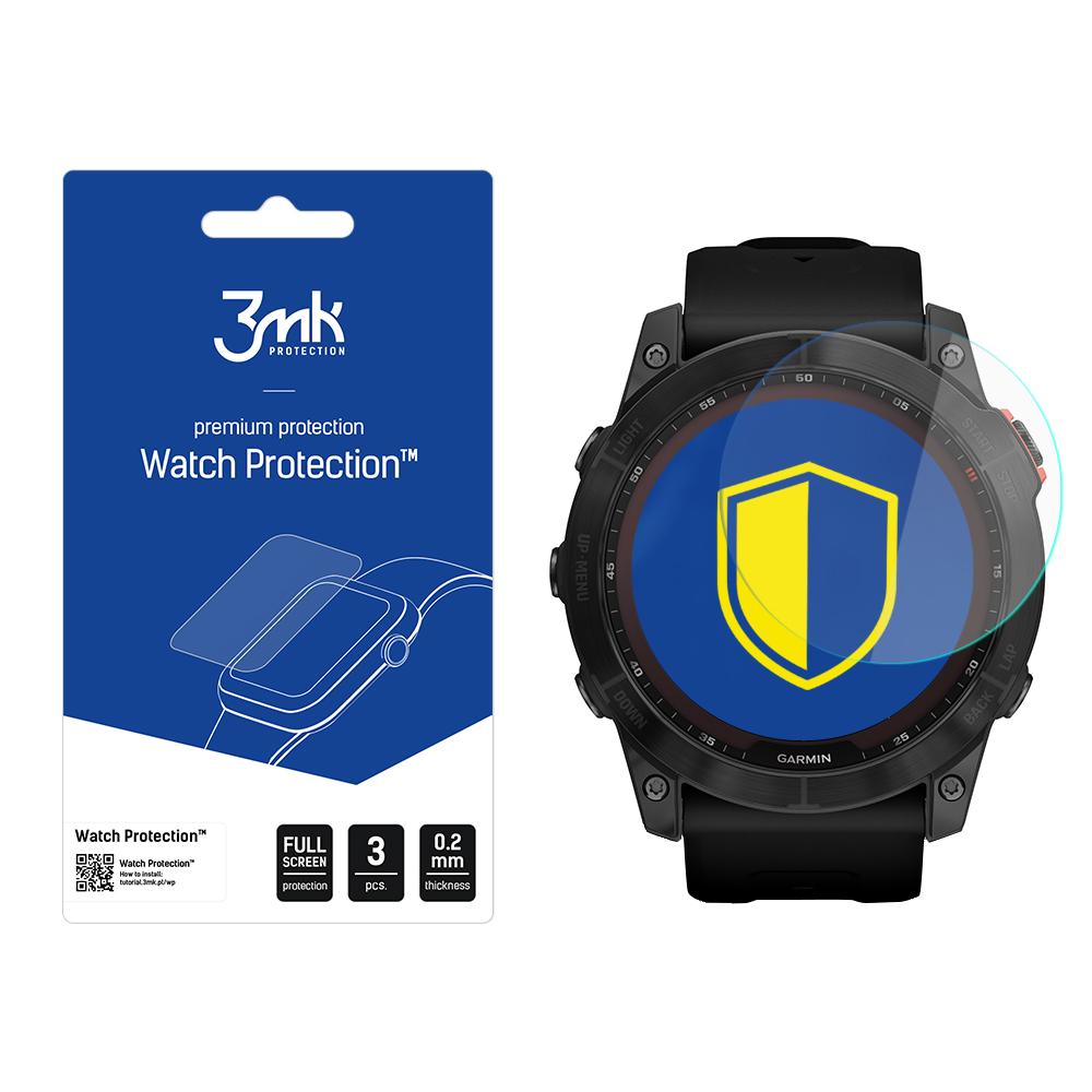 Hærdet glas 3mk-urbeskyttelse FlexibleGlass til Garmin Fenix 7X (51 mm)