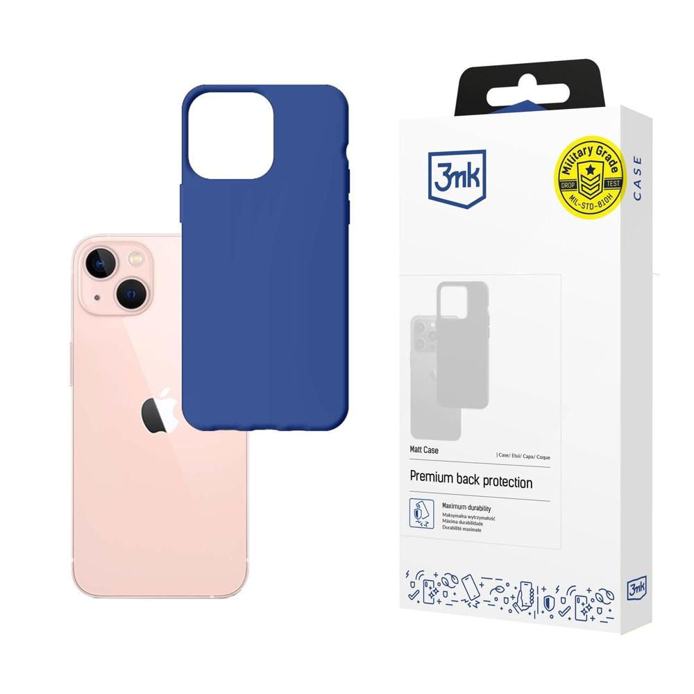 Etui til iPhone 14 fra 3mk Matt Case-serien – blå