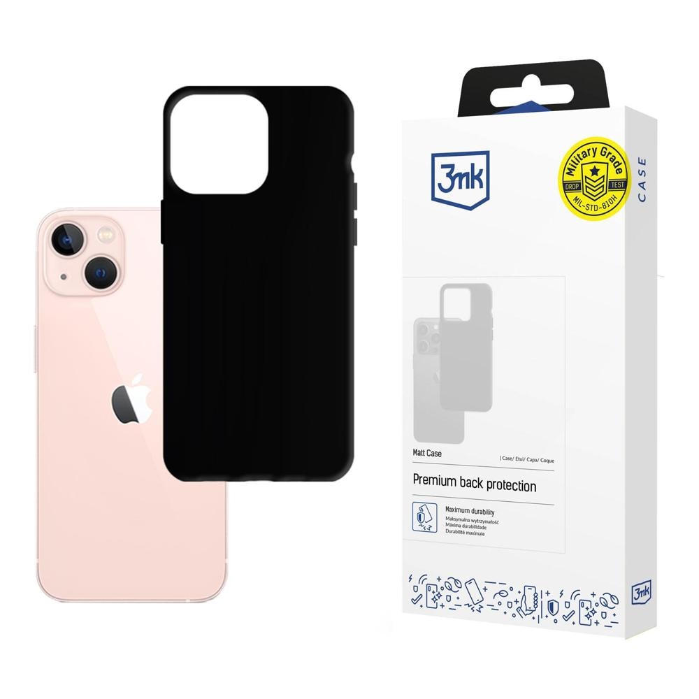 Etui til iPhone 14 Plus fra 3mk Matt Case-serien – sort