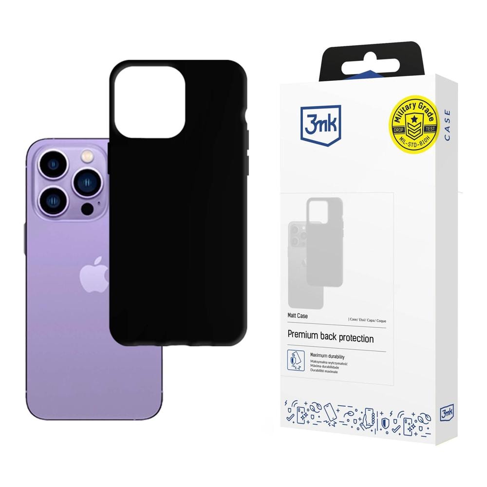 Apple iPhone 14 Pro – 3mk mat etui, sort