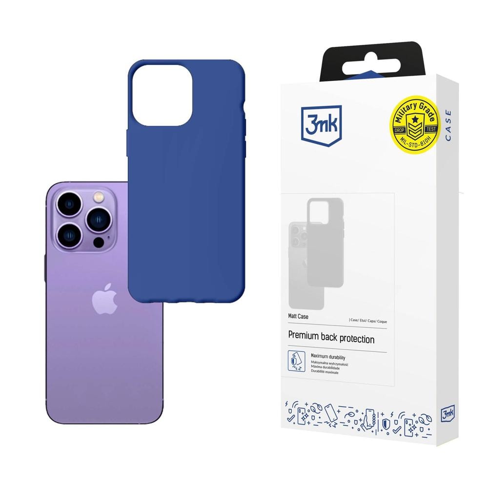 3mk Matt-etui til iPhone 14 Pro – Blå