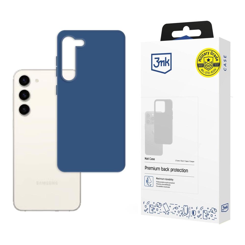 Samsung Galaxy S23 Plus – 3mk mat etui i farven blåbær