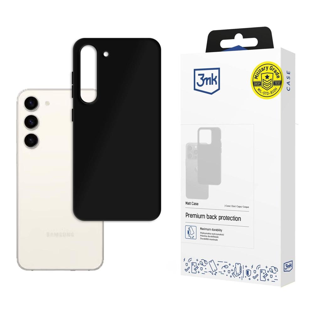 3mk Matt-etui til Samsung Galaxy S23+ – Sort