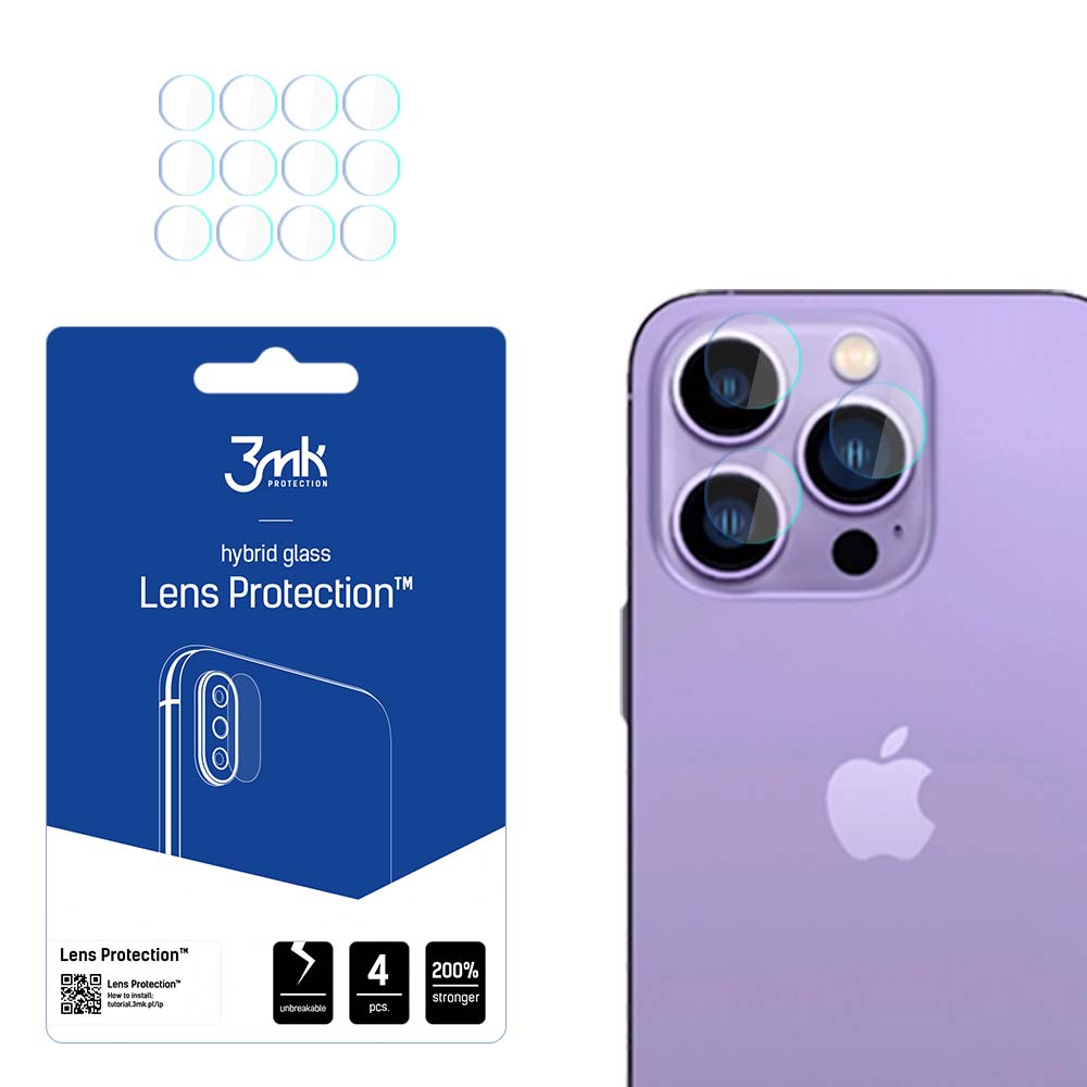 Kameraglas til iPhone 14 Pro Max / 14 Pro 7H til 3mk – Objektivbeskyttelse