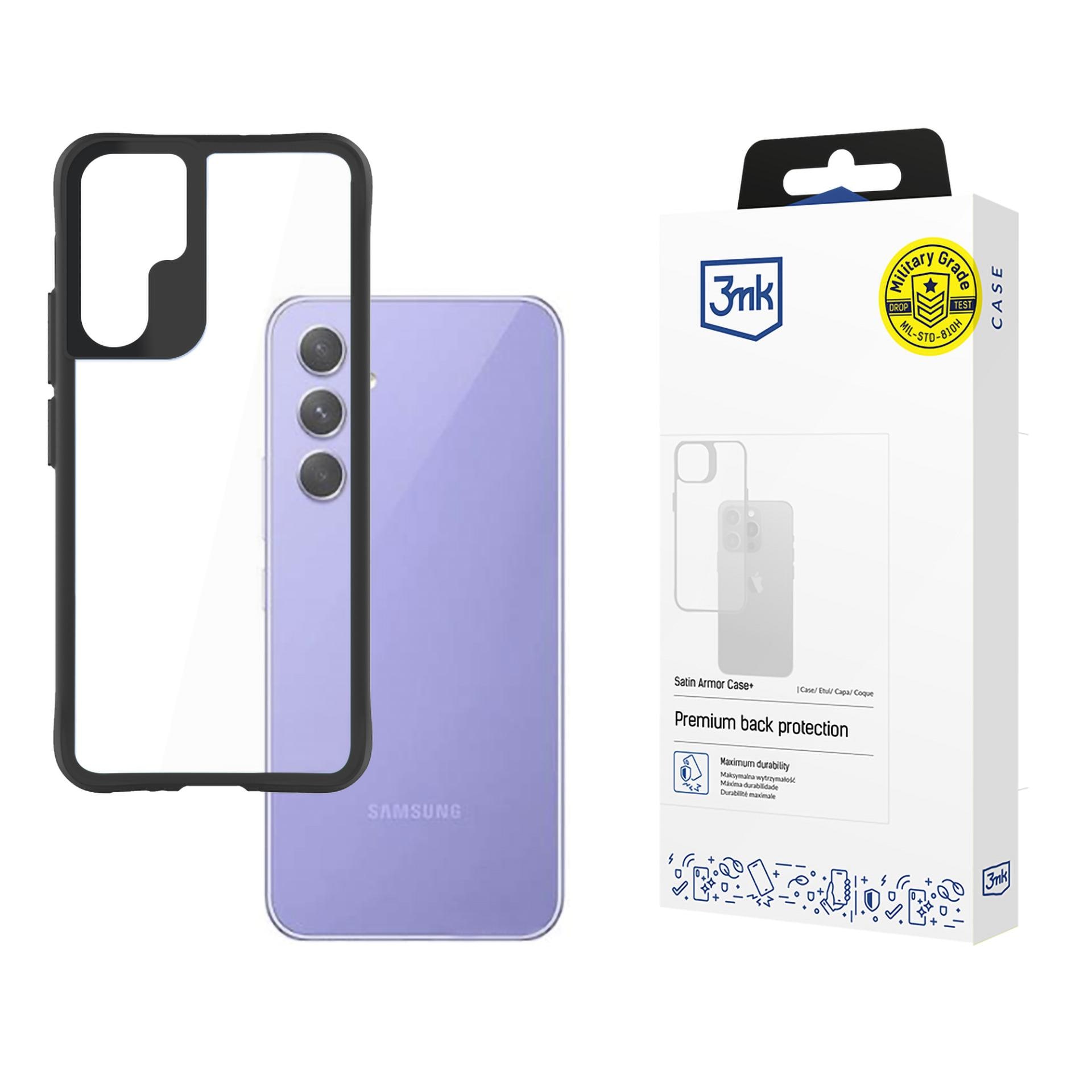 Etui til Samsung Galaxy A54 5G 3mk – Satin Armor Case+ serien – sort