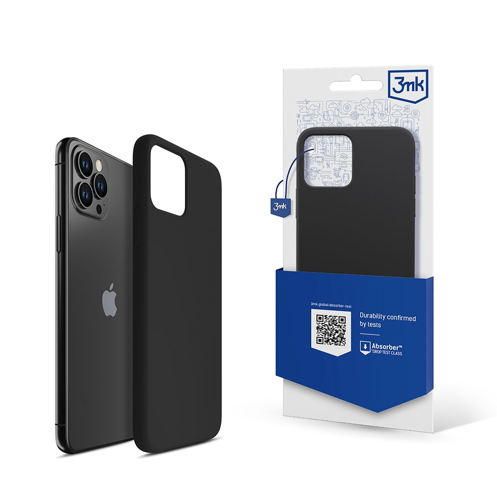3mk silikoneetui til iPhone 11 Pro Max – sort