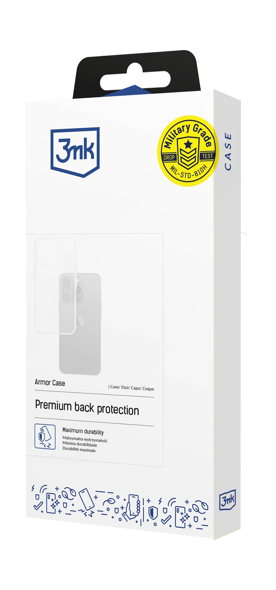 Etui til Samsung Galaxy A34 5G fra 3mk Armor Case-serien – gennemsigtigt