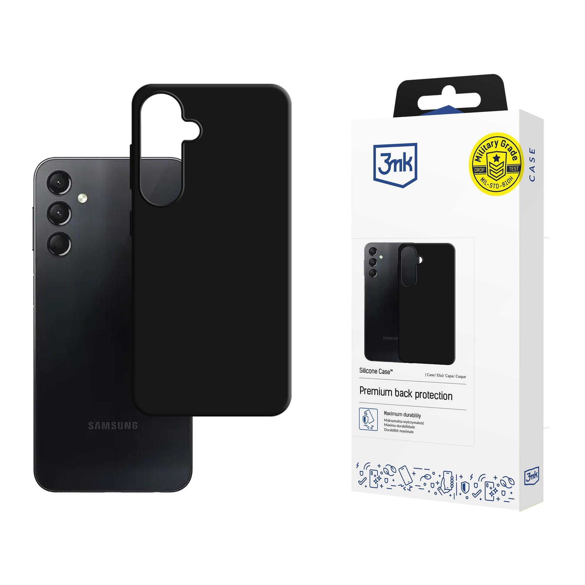 3mk silikoneetui til Samsung Galaxy A24 4G – sort