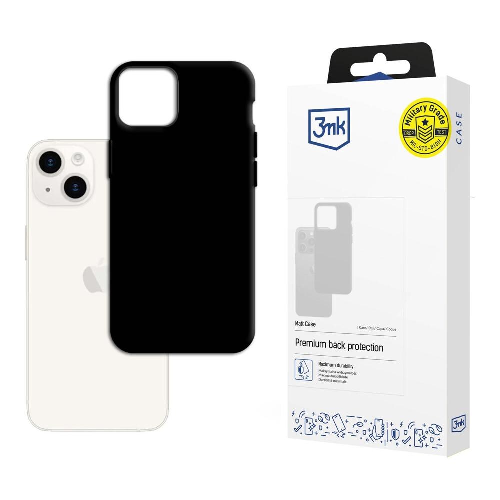 Apple iPhone 15 – 3mk mat etui, sort