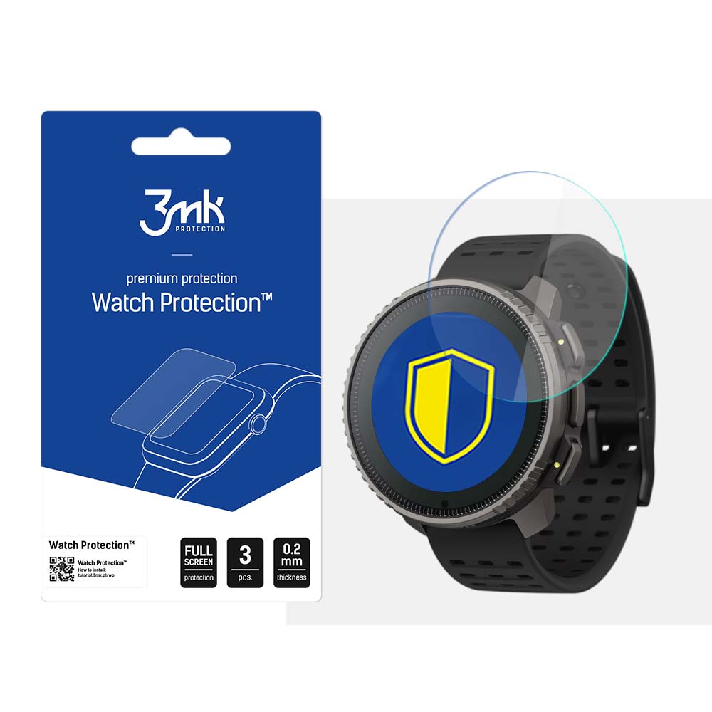 3mk Watch Protection™ v. FlexibleGlass hybridglas på Suunto Vertical Titanium Solar