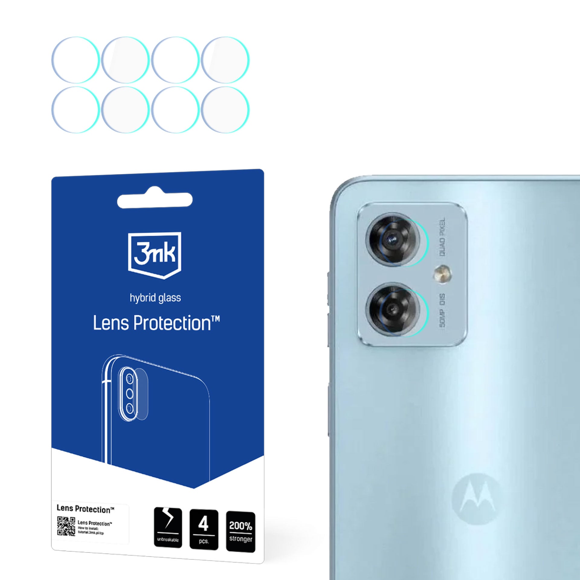 3mk Lens Protection™ hybridkameraglas til Motorola Moto G54