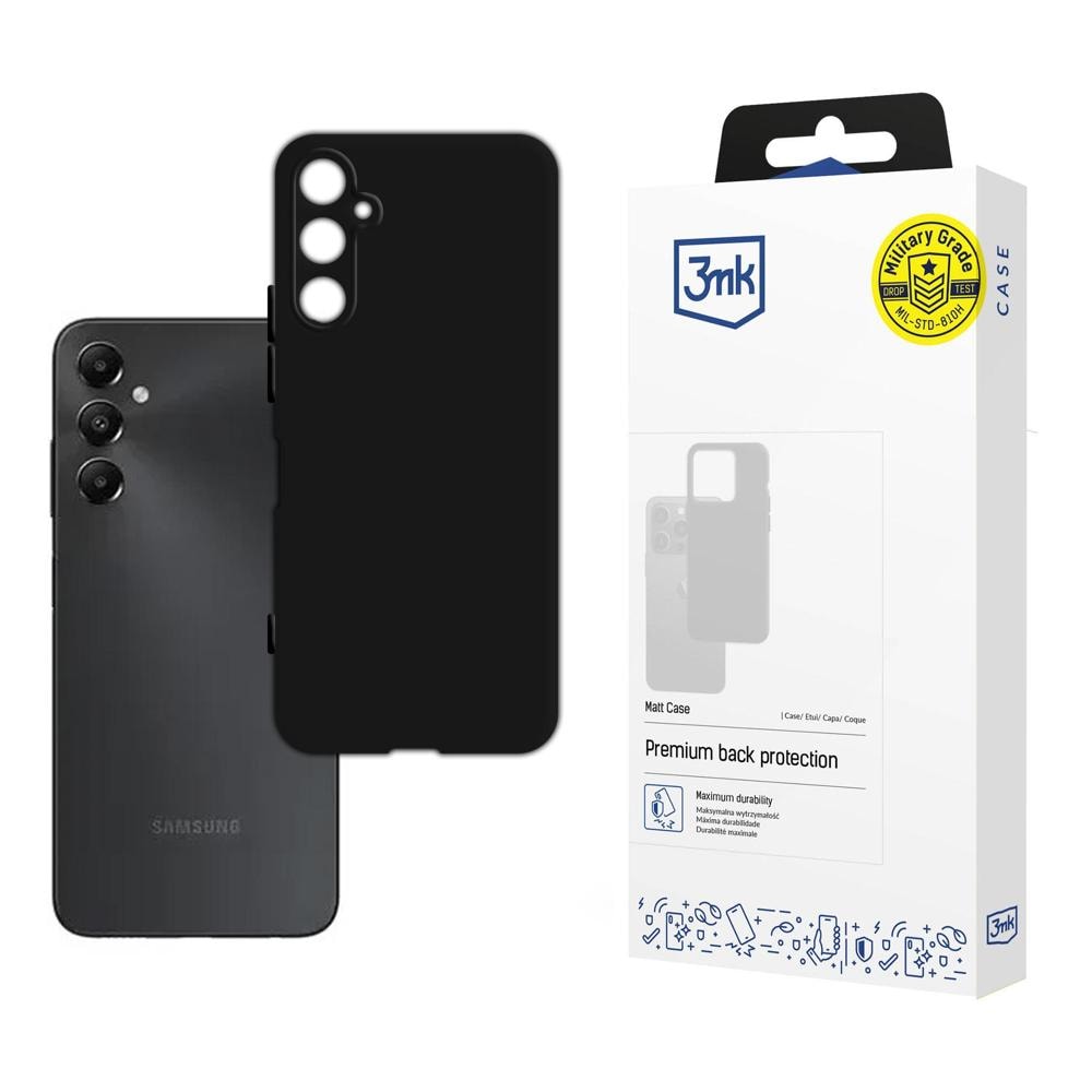 3mk Matt-etui til Samsung Galaxy A05s – sort