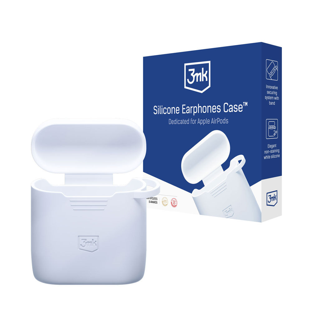 3mk silikoneetui til AirPods 2 – hvid