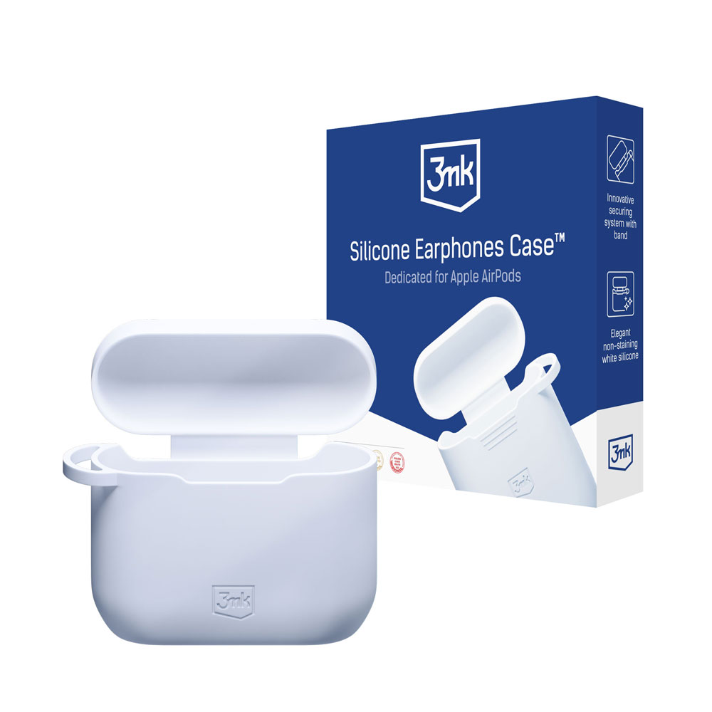 3mk silikoneetui til AirPods 3 – hvid
