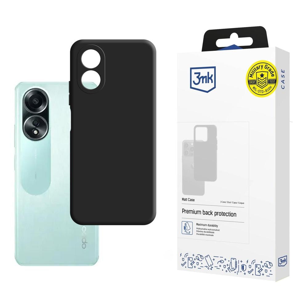3mk mat etui til Oppo A58 4G – sort