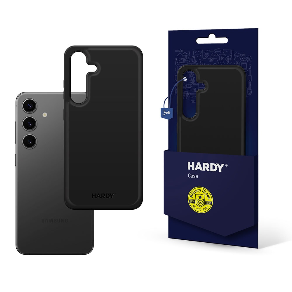 3mk Hardy Android Silky Leather MagCase til Samsung Galaxy S24+ – Sort