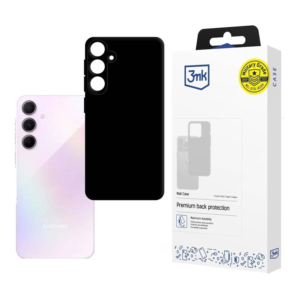 3mk mat etui til Samsung Galaxy A35 5G – Sort