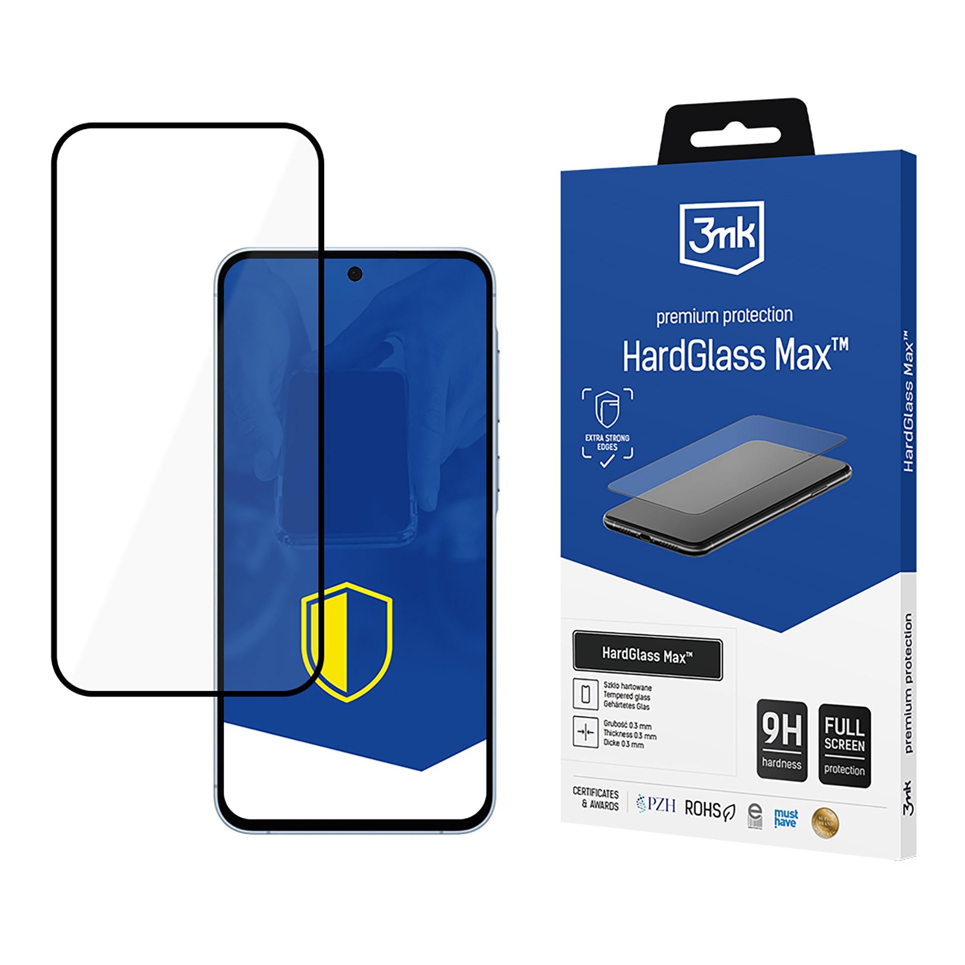 9H 3mk HardGlass Max™-glas til Samsung Galaxy A55 5G