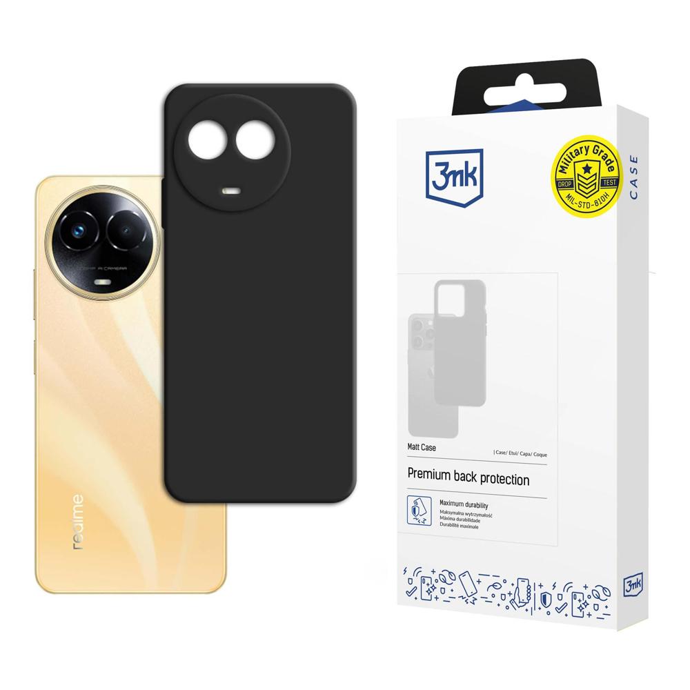 3mk mat etui til Realme 11 5G – Sort