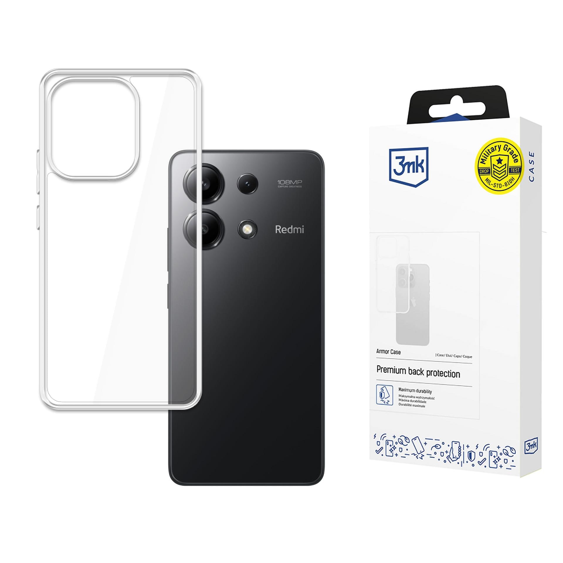 3mk Armor-etui til Redmi Note 13 4G – gennemsigtigt