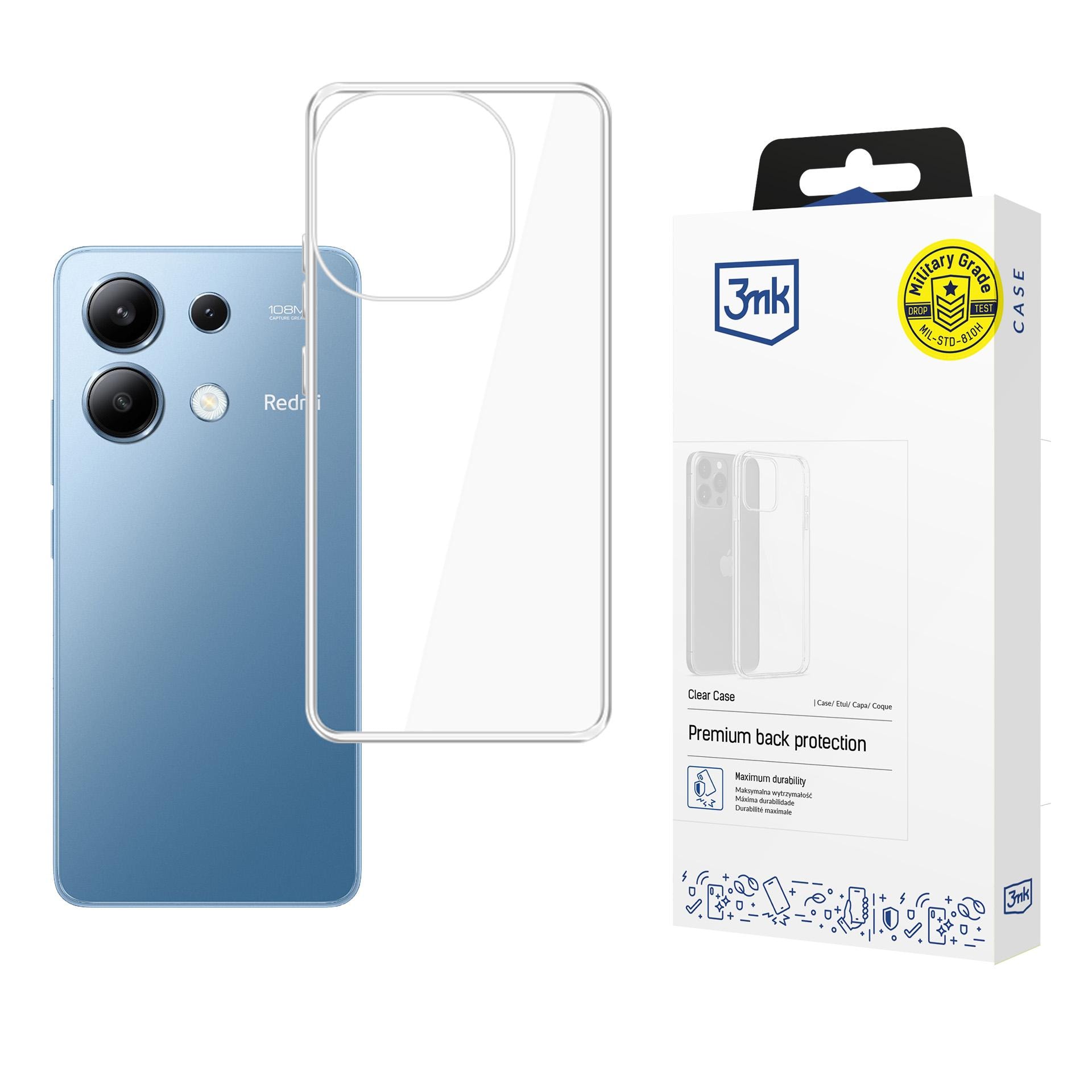 3mk gennemsigtigt cover til Xiaomi Redmi Note 13 4G – gennemsigtigt