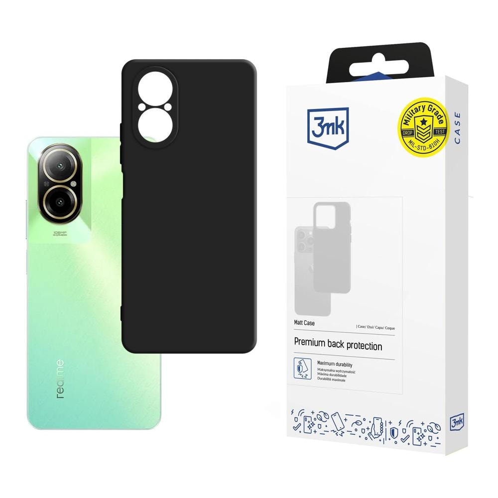 3mk mat etui til Realme C67 – sort