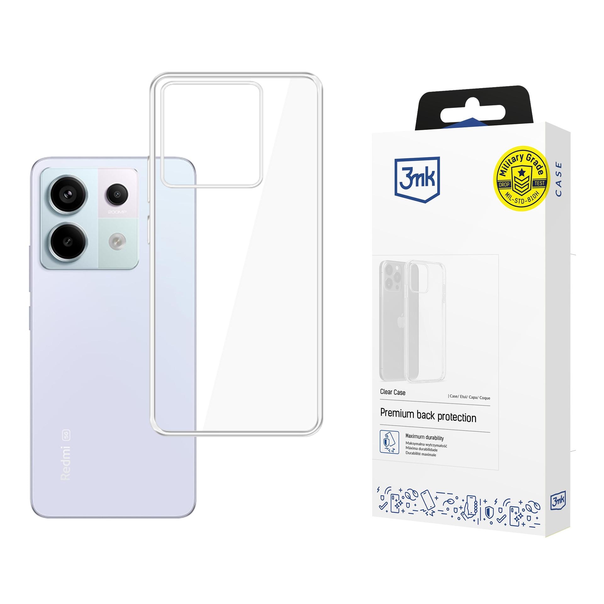 3mk gennemsigtigt cover til Xiaomi Redmi Note 13 Pro 5G – gennemsigtigt
