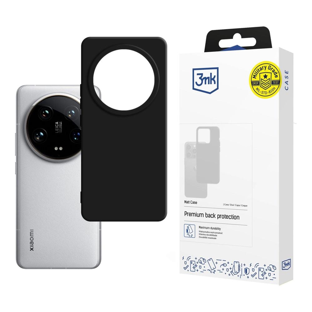 3mk mat etui til Xiaomi 14 Ultra – sort