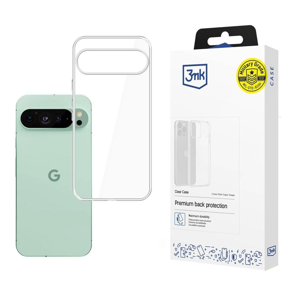 3mk gennemsigtigt cover til Google Pixel 9 – gennemsigtigt