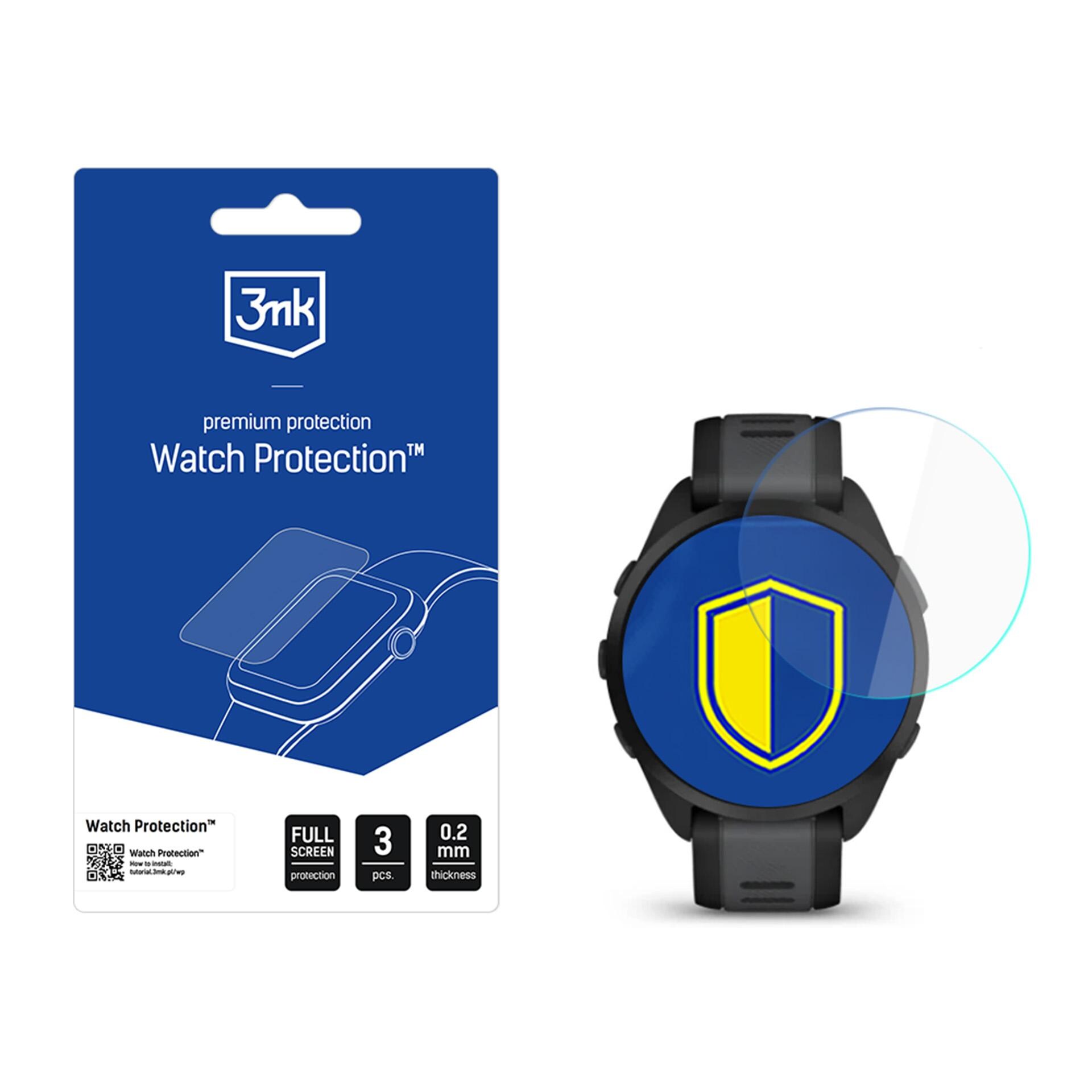 3mk Watch Protection™ hybridglas kontra FlexibleGlass Lite til Garmin Forerunner 165