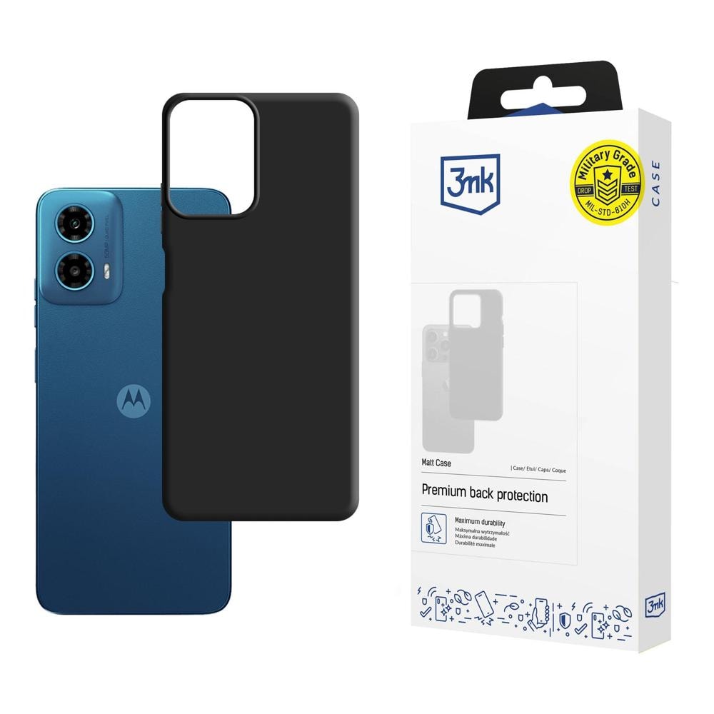3mk mat etui til Motorola Moto G34 5G – sort