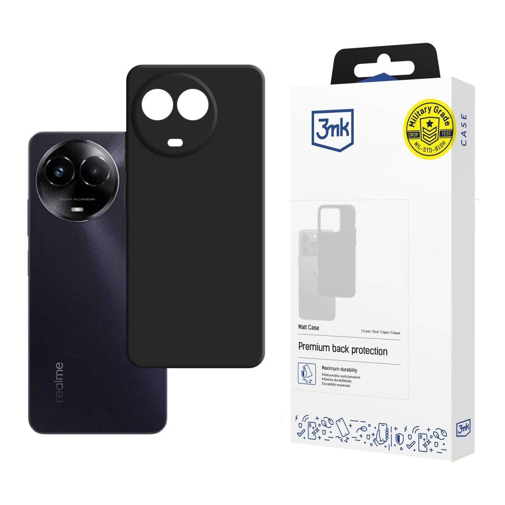 3mk mat etui til Realme C67 5G – sort