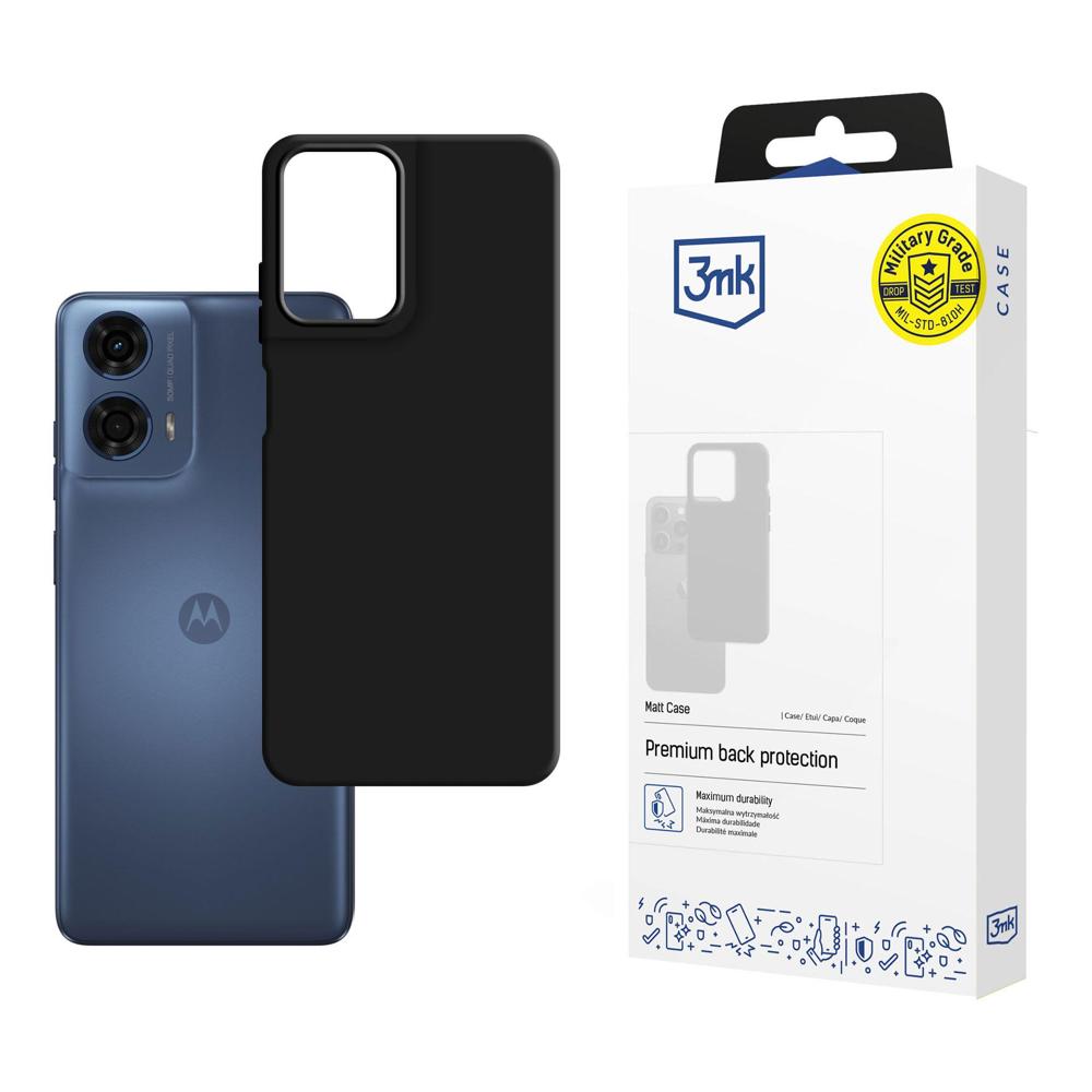 3mk mat etui til Motorola Moto G24 Power – sort