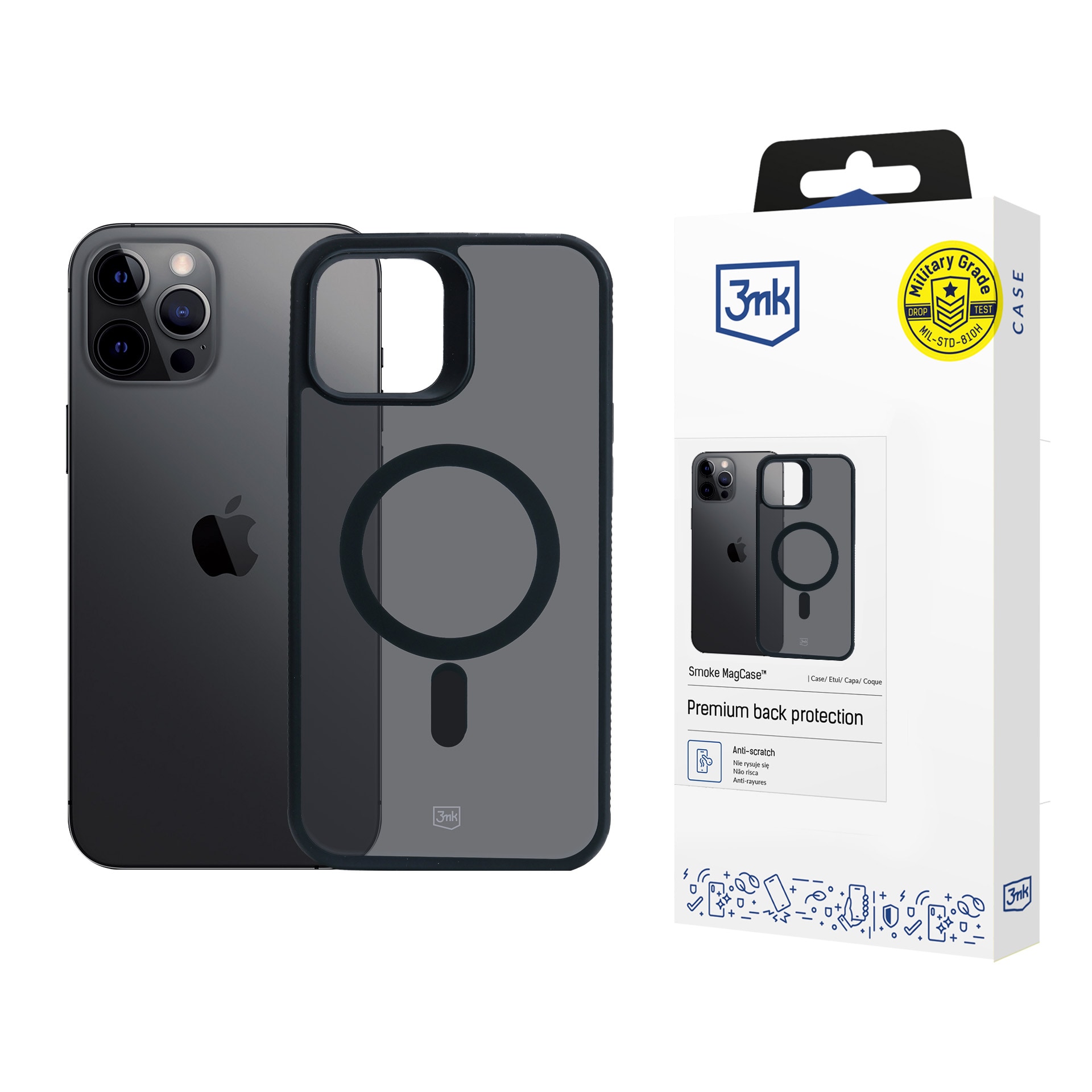 3mk Smoke MagCase til Apple iPhone 12 Pro Max – Sort