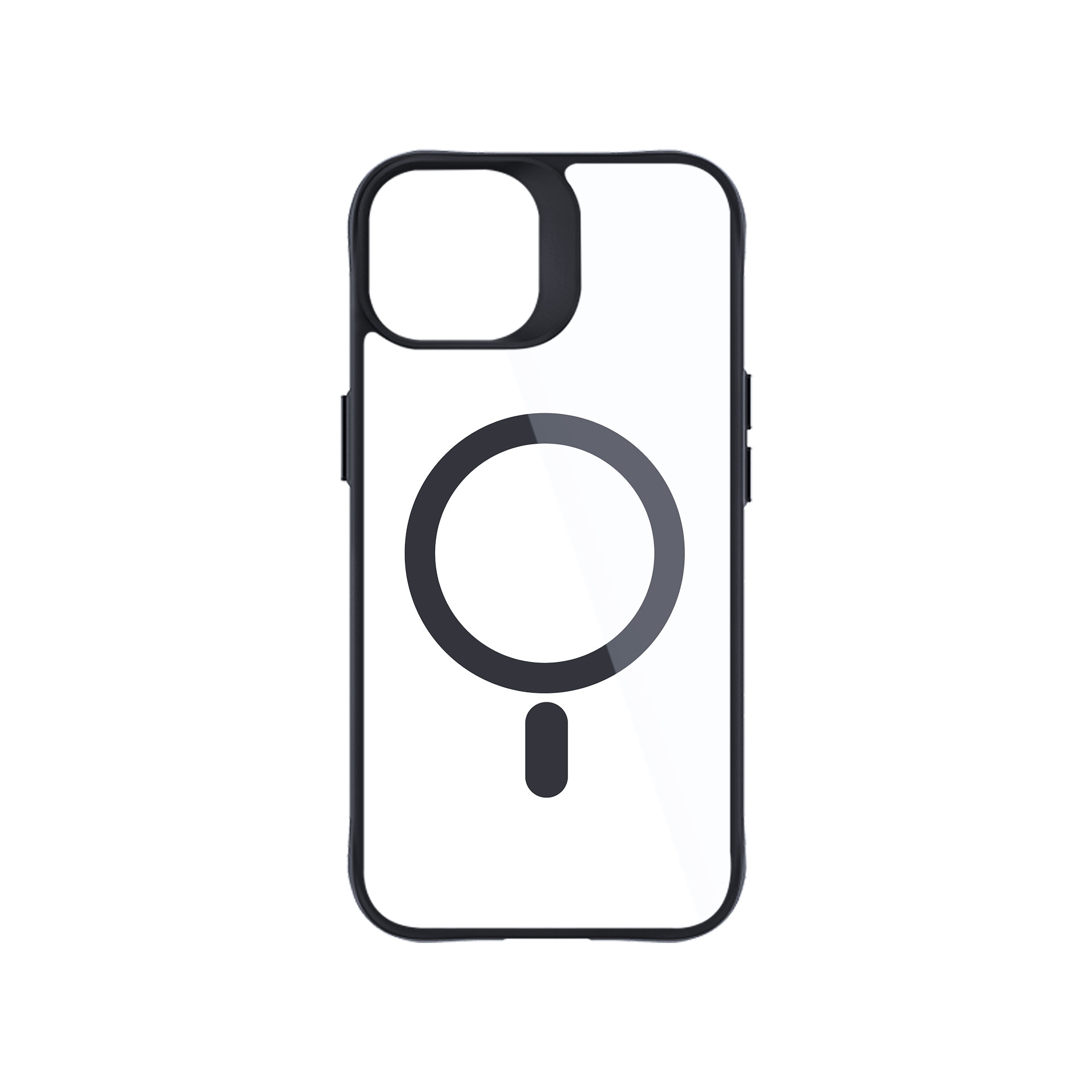 3mk Satin Armor MagCase med MagSafe til iPhone 15 – Gennemsigtig med sort ramme