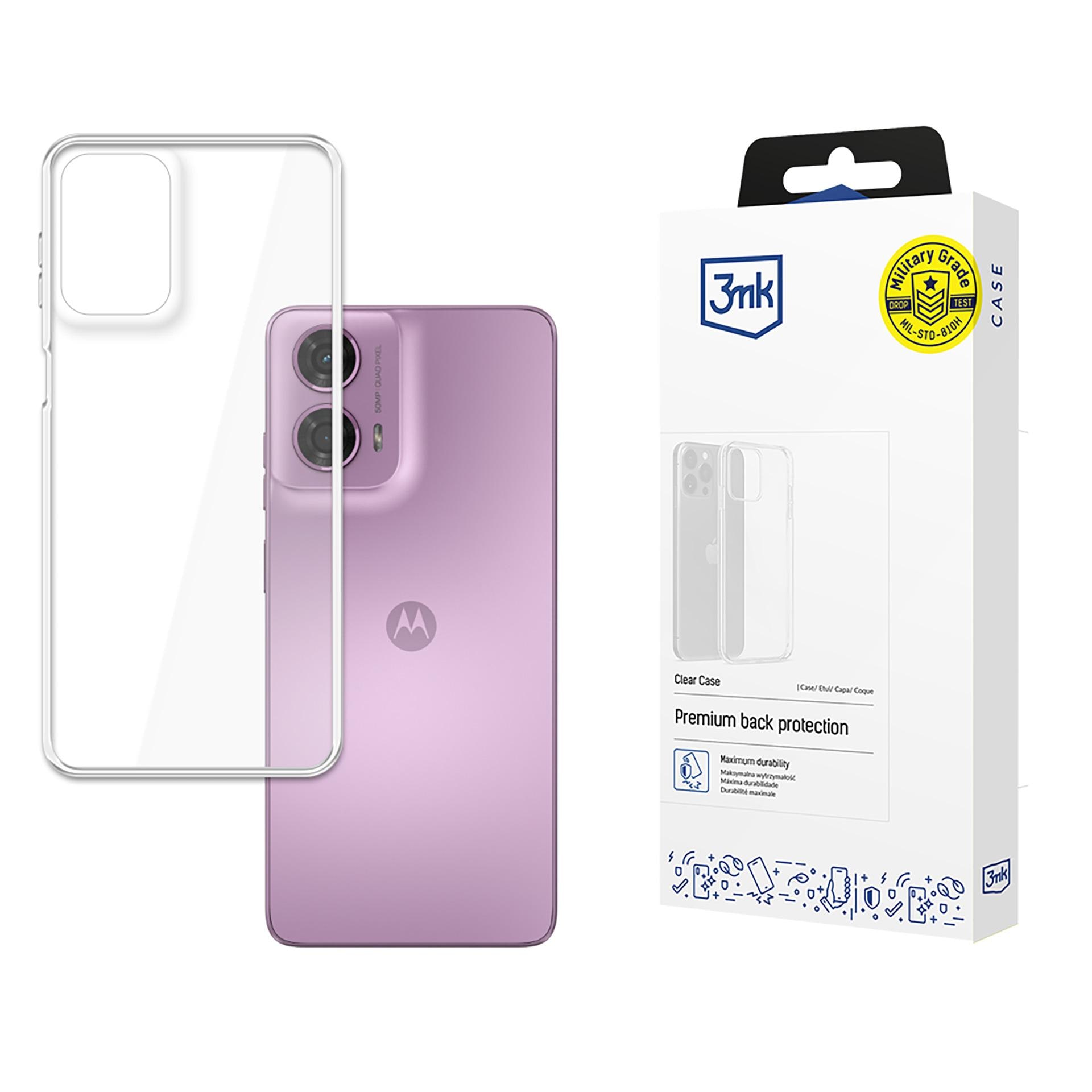 3mk gennemsigtigt cover til Motorola Moto G24 – gennemsigtigt