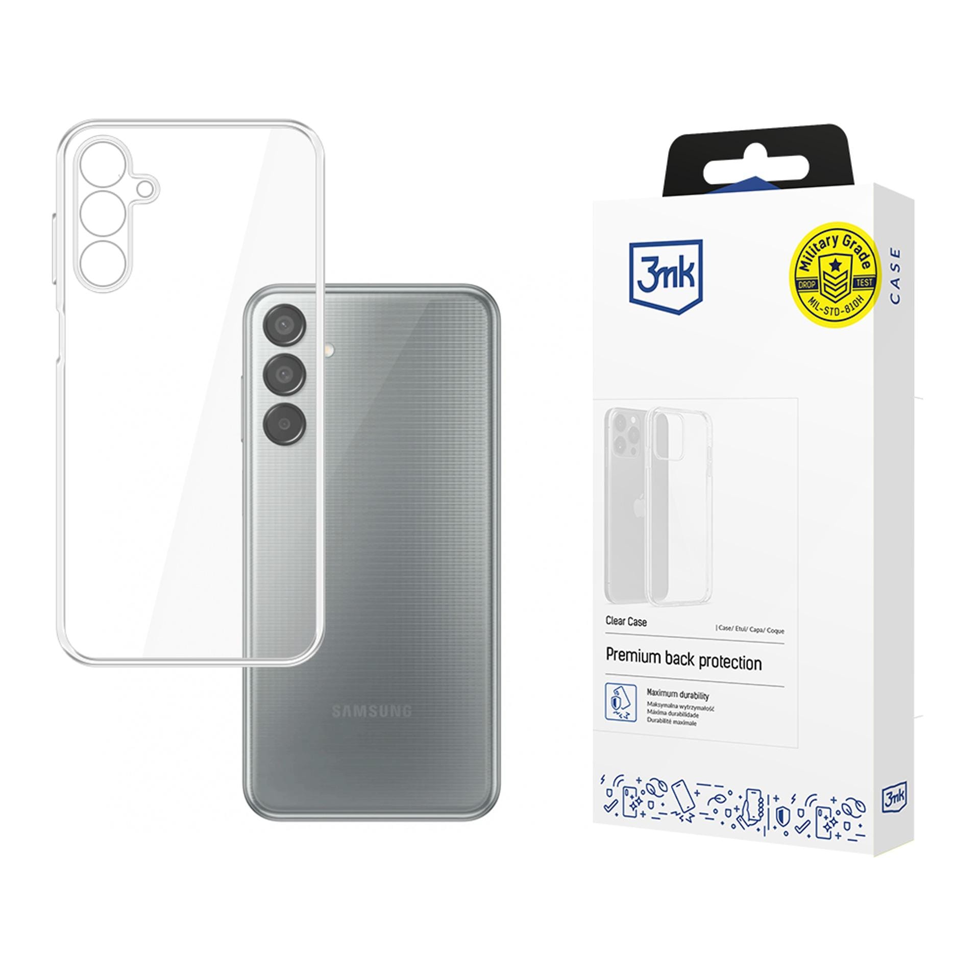 3mk gennemsigtigt cover til Samsung Galaxy M15 5G – gennemsigtigt