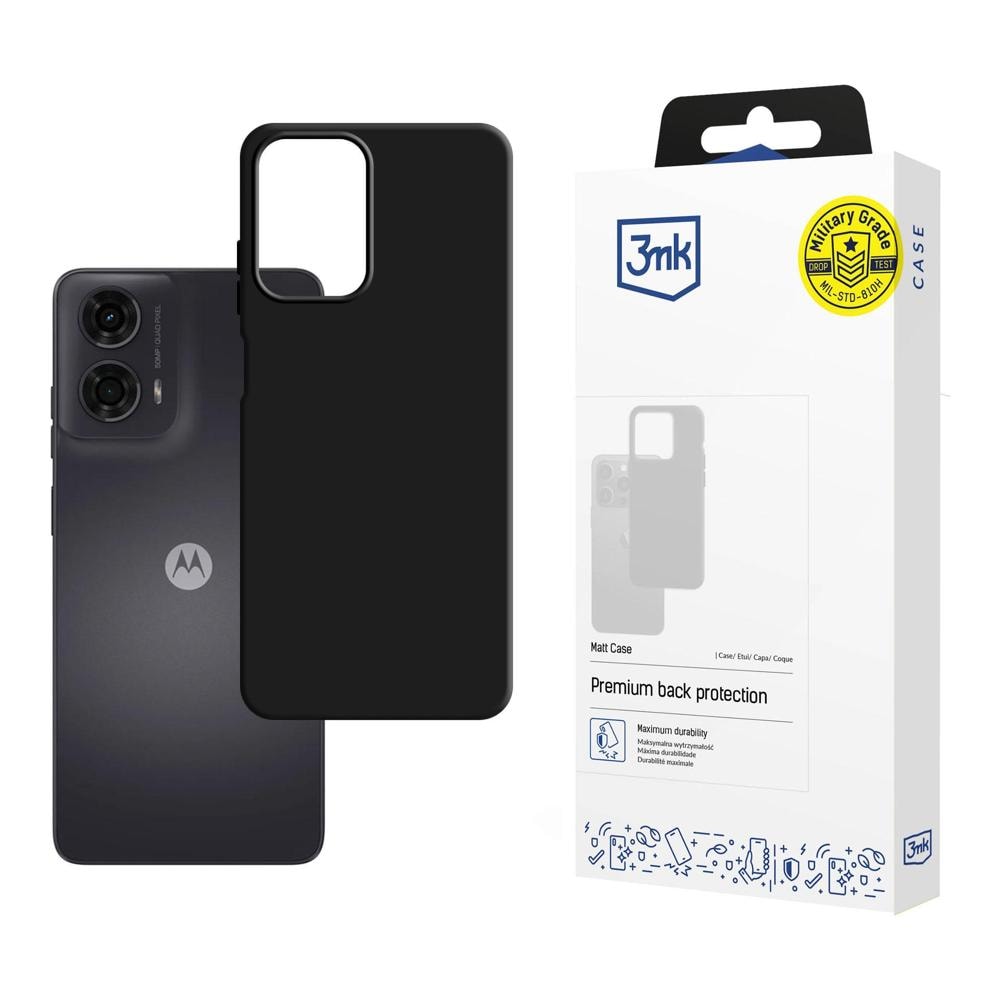 3mk mat etui til Motorola Moto G24 – sort