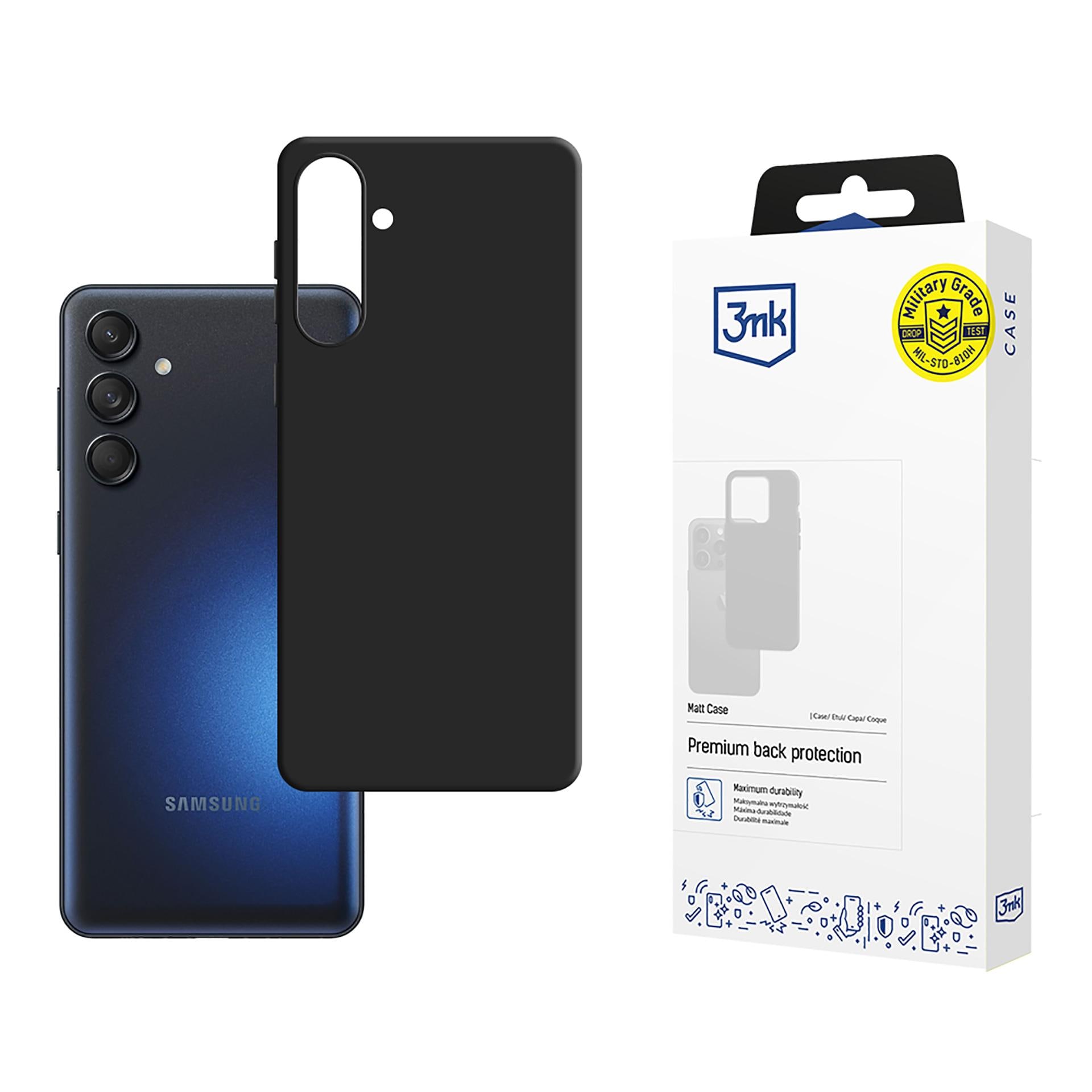3mk mat etui til Samsung Galaxy M55 – sort