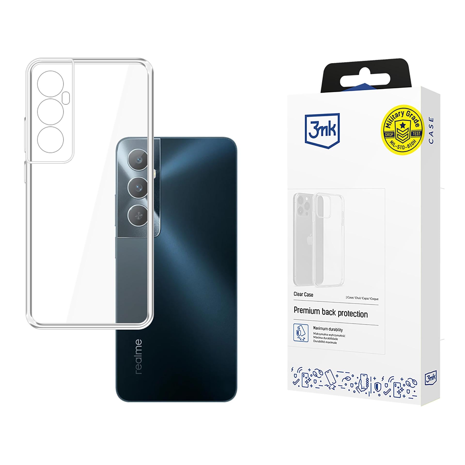 3mk gennemsigtigt cover til Realme C65 – gennemsigtigt
