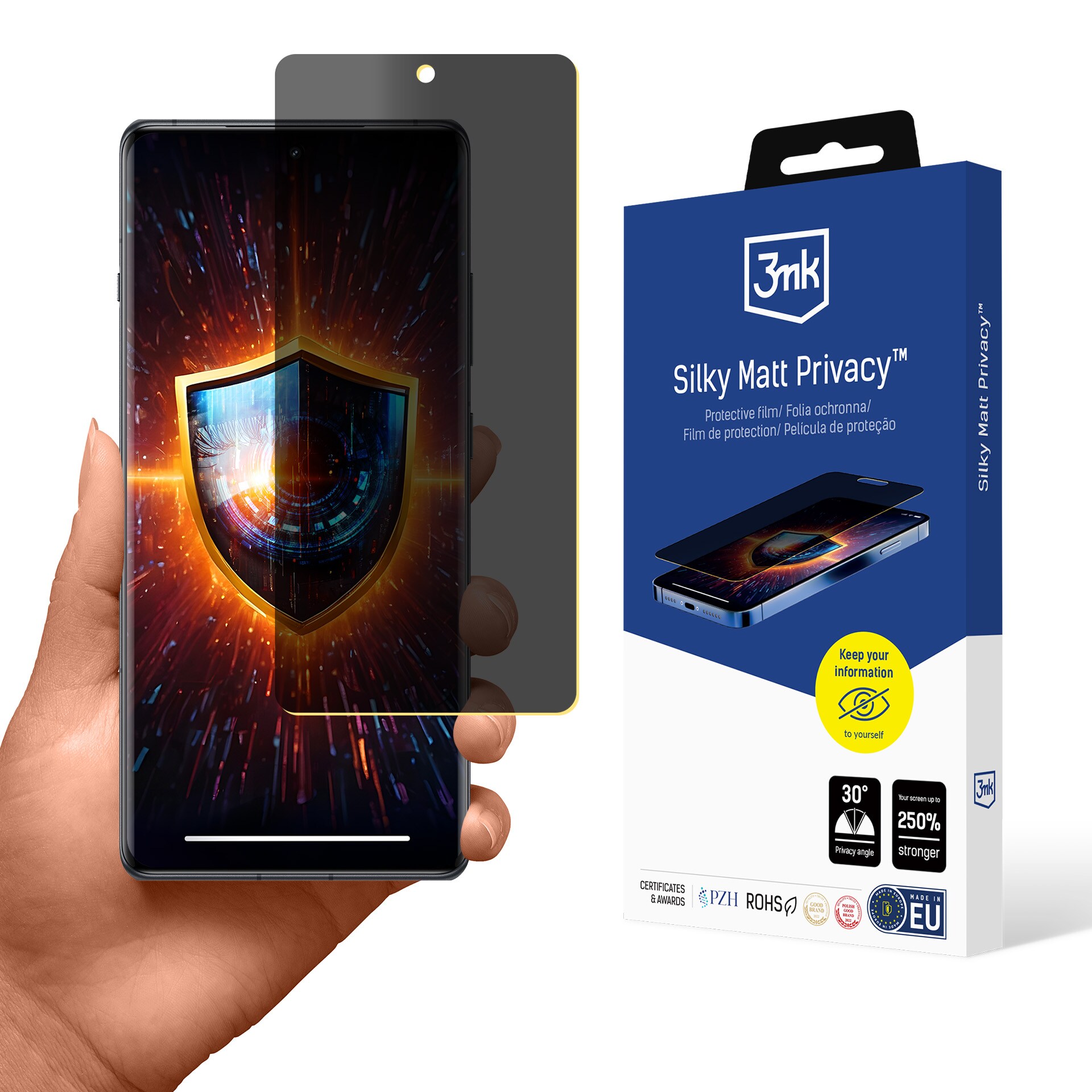 3mk Silky Matt Privacy™ mat skærmbeskytter til OnePlus 12R