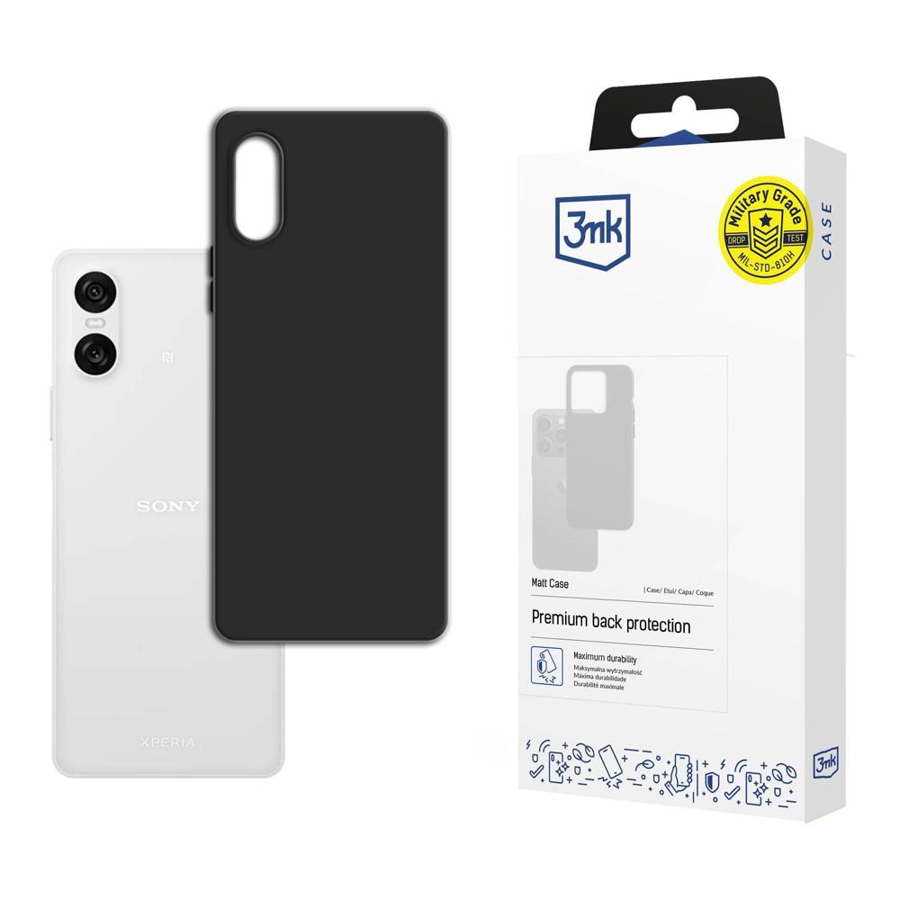3mk mat etui til Sony Xperia 10 VI – Sort