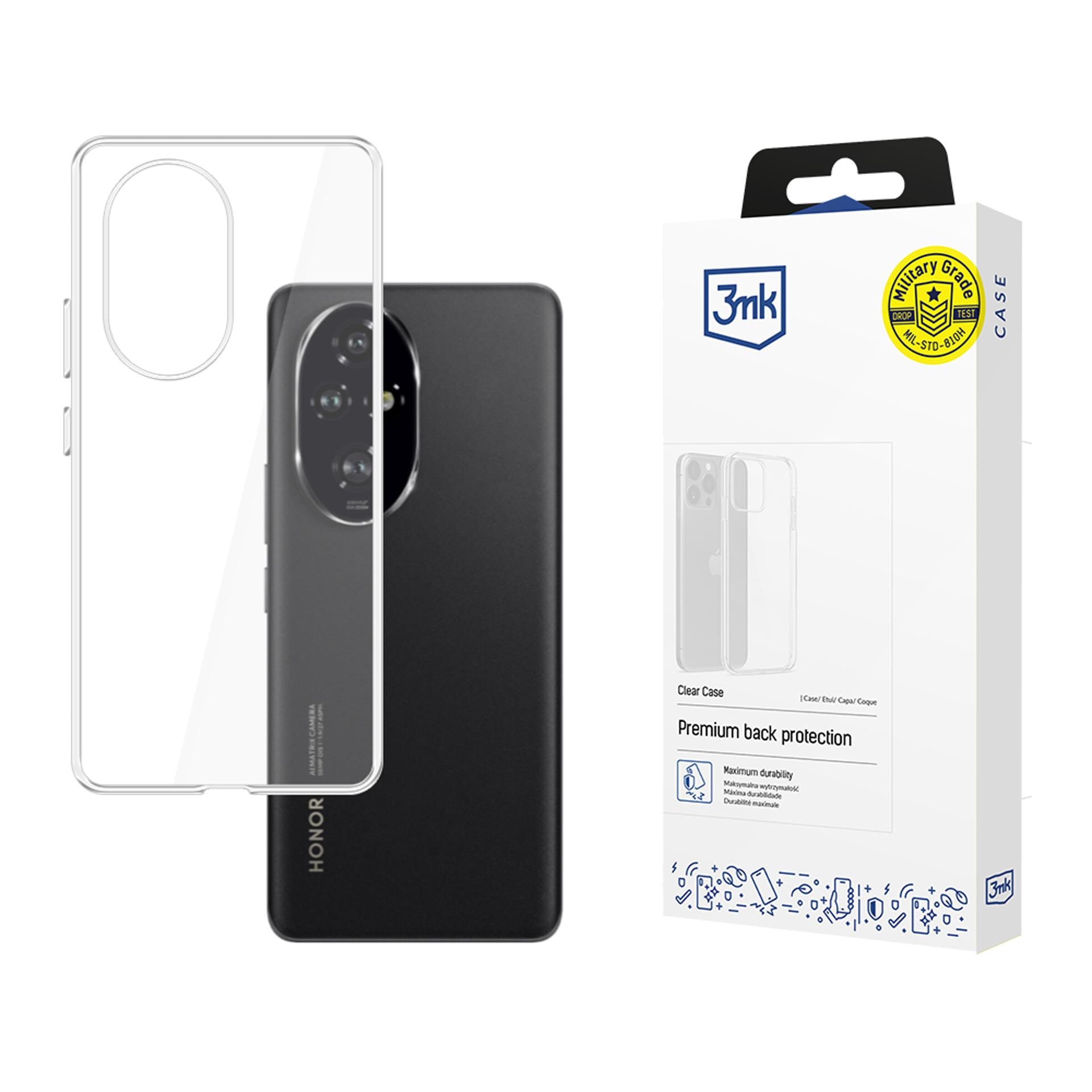 3mk gennemsigtigt cover til Honor 200 Pro – gennemsigtigt