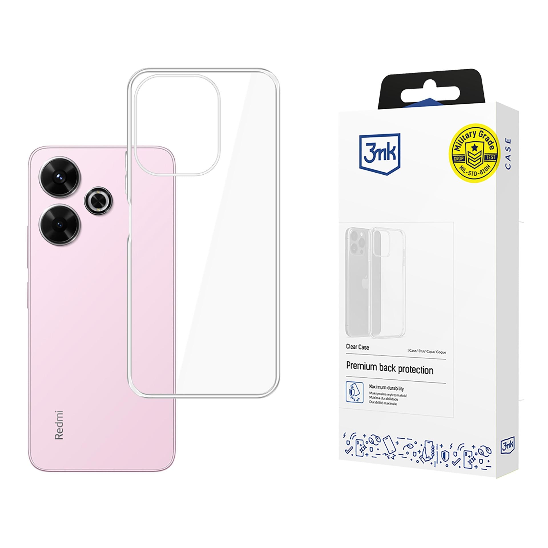 3mk gennemsigtigt cover til Xiaomi Redmi Note 13R 5G / Redmi 13 4G – gennemsigtigt