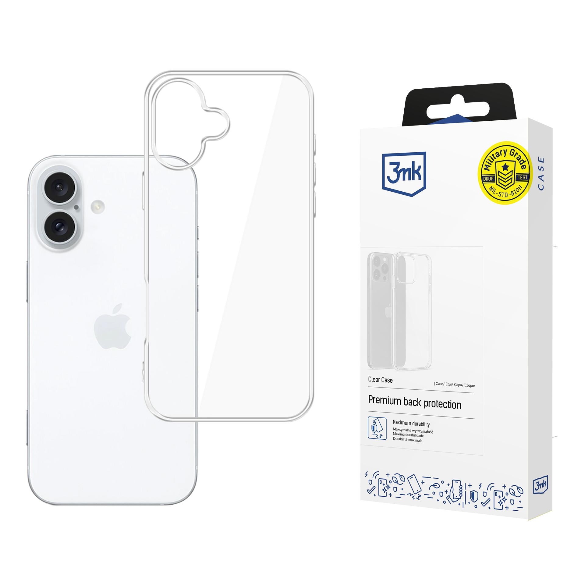 3mk gennemsigtigt cover til iPhone 16 – gennemsigtigt